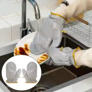 Luvas térmicas para lavar louça, sem óleo, pano de limpeza doméstico, cozinha, 1 par