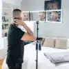 Espelho de 3 vias com Led