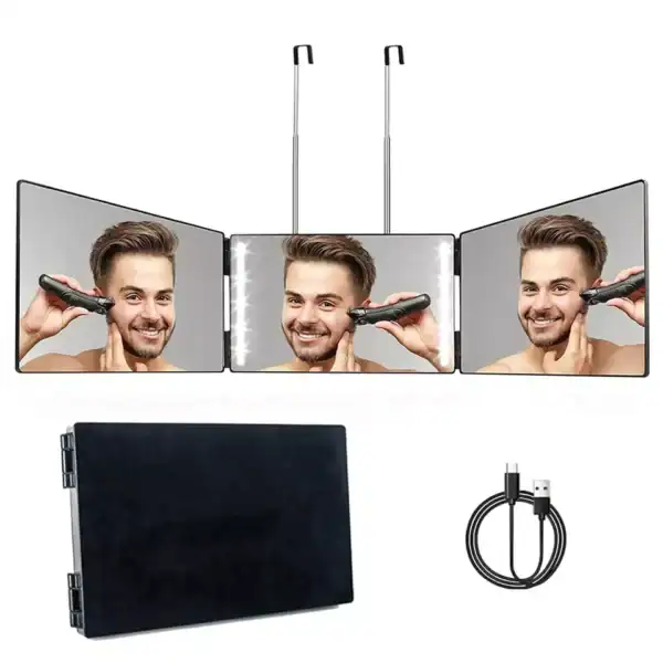 Espelho de 3 vias com Led